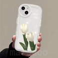 thumbnail image 4 of DYJ 09 Carcasa Samsung Galaxy S23 S22 Ultra S21 Plus A54 A34 A14 4G 5G A04E A04 A52 A53 A52S A73 A72 A32 A02 A03S A02S A12 M32 M12 M02 M02 Flores De Tulipán Estuche De Airbag De Agujero Fino, 4 of 4