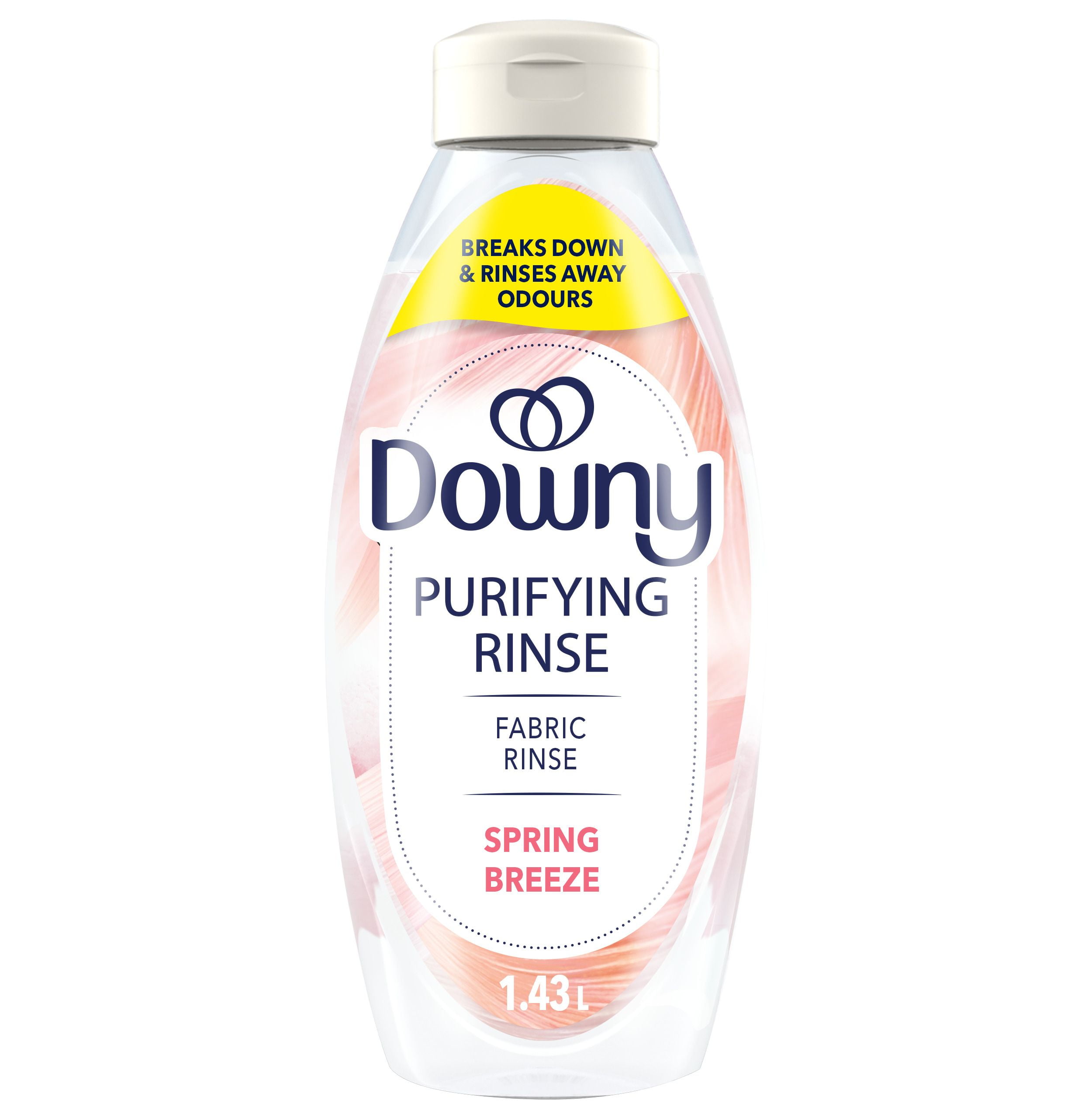 Downy Fabric Rinse Laundry Odour Remover, Spring Breeze Scent, Fabric Softener and Laundry Odour Removal Rinse, 1.41L