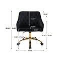thumbnail image 2 of Swivel Chair, Swivel Shell Chair for Living Room/Bed Room, Modern Leisure office Chair, Black, 2 of 7