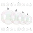 thumbnail image 4 of 40 adornos navideños iridiscentes en forma de bolas de plástico transparente rellenables para árbol de Navidad. Ideales para decorar el árbol en fiestas, bodas y eventos., 4 of 8