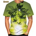 thumbnail image 1 of T-shirt 3D Mode Hawaii Vacances Surf Paradis Motif Palmier Imprimé Coloré Manches Courtes, 1 of 5
