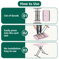 thumbnail image 5 of HOUSNIFLEX Adjustable Height Folding TV Tray Table, Tool-Free Snap-On Setup, Portable Folding Table for Living Room, Camping & Small Spaces, Pink, 5 of 9