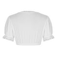thumbnail image 3 of Women's Lace Blouse Oktoberfest Costumes Traditional Dirndl Blouse Shirt Cropped White Shirt Versatile Tops, 3 of 4