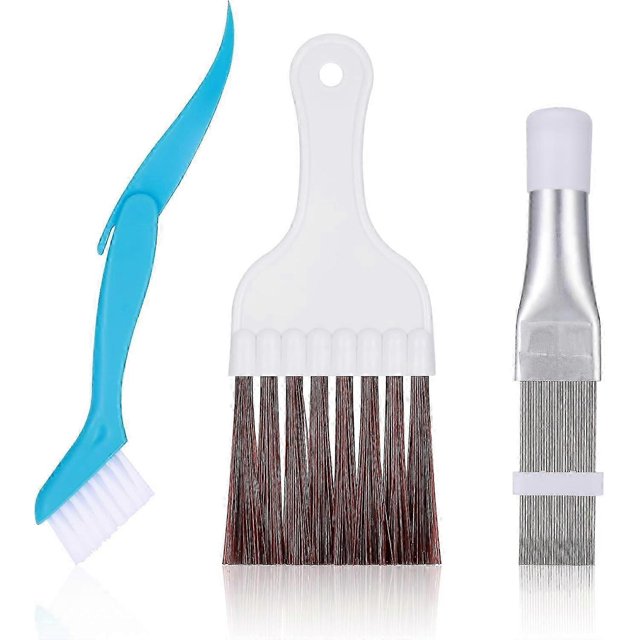 Air Conditioning Condenser Fin Comb, 3-Pack, Condenser Dryer Cleaning Brush for Air Conditioners, Refrigerators, White