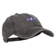 thumbnail image 5 of Star with Ribbon Embroidered Washed Cap - Black OSFM, 5 of 5