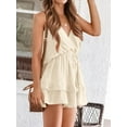 thumbnail image 2 of High Waist Tank Rompers V Neck Beach Womens Flowy Ruffle Layered Shorts Jumpsuit, 2 of 6