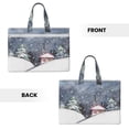 thumbnail image 2 of Salouo Watercolor Winter Landscape For Christmas for Canvas Tote File Bag, Tote Bag With Zipper Business Briefcase Document Bag with Handle A4 File Organizer Laptop Bag for Travel & Work, 2 of 8