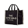 thumbnail image 5 of Set de bolsas Marc Jacobs The Tote Bag Piel Mediana y Jacquard Negra Chica, 5 of 5