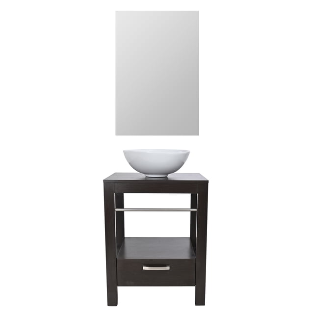 SET MUEBLE PARA BAÑO 3 PIEZAS INCLUYE LAVABO Y ESPEJO GRAVITA GB 2072 84