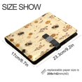 thumbnail image 3 of Leather Notebook with Pen Holder Writing Notepad Includes 100 Pages Lined Journal Bees and Flowers Pattern, 3 of 6