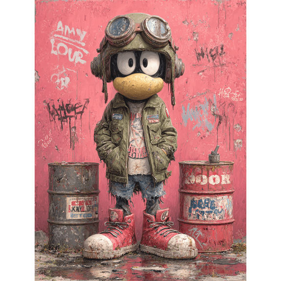 Banksy Corrupted Oil Jerry Graffiti Street Cartoon Canvas Print Modern Urban Home Wall Art