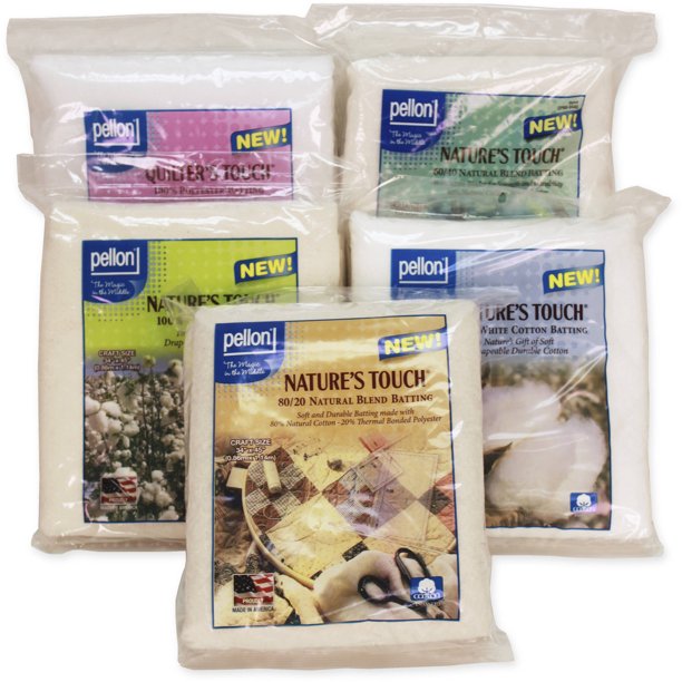 Pellon Quilting Batting Bundle, offWhite 34" x 45" Precut Packages 5