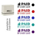 thumbnail image 7 of Printtoo Paid By Credit Card Self Inking Rubber Stamp Pre-Inked Office Stamp- Home Office Business Stationery, 47 x 20 mm Purple, 7 of 7