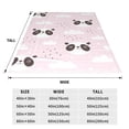 thumbnail image 5 of Bingfone Cute Panda Print Flannel Fleece Blanket Throw Blanket For Bed,Sofa,Couch,Travel,Camping(50"X40"), 5 of 9