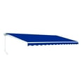 ALEKO Retractable Motorized Patio Awning, 12 x 10 Feet, Blue Color