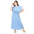 thumbnail image 1 of Maxi vestido de algodon Roman Fashion /Tallas Extras, 4365 (Azul claro) azul 42, 1 of 6