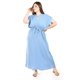 thumbnail image 1 of Maxi vestido de algodon Roman Fashion /Tallas Extras, 4365 (Azul claro) azul 40, 1 of 6