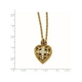 thumbnail image 2 of Designer Fashion Gold-Tone Red & Clear Crystal Sacred Heart Locket 18In Necklace (Length=18) (Width=22.5) Made In United States, 2 of 2