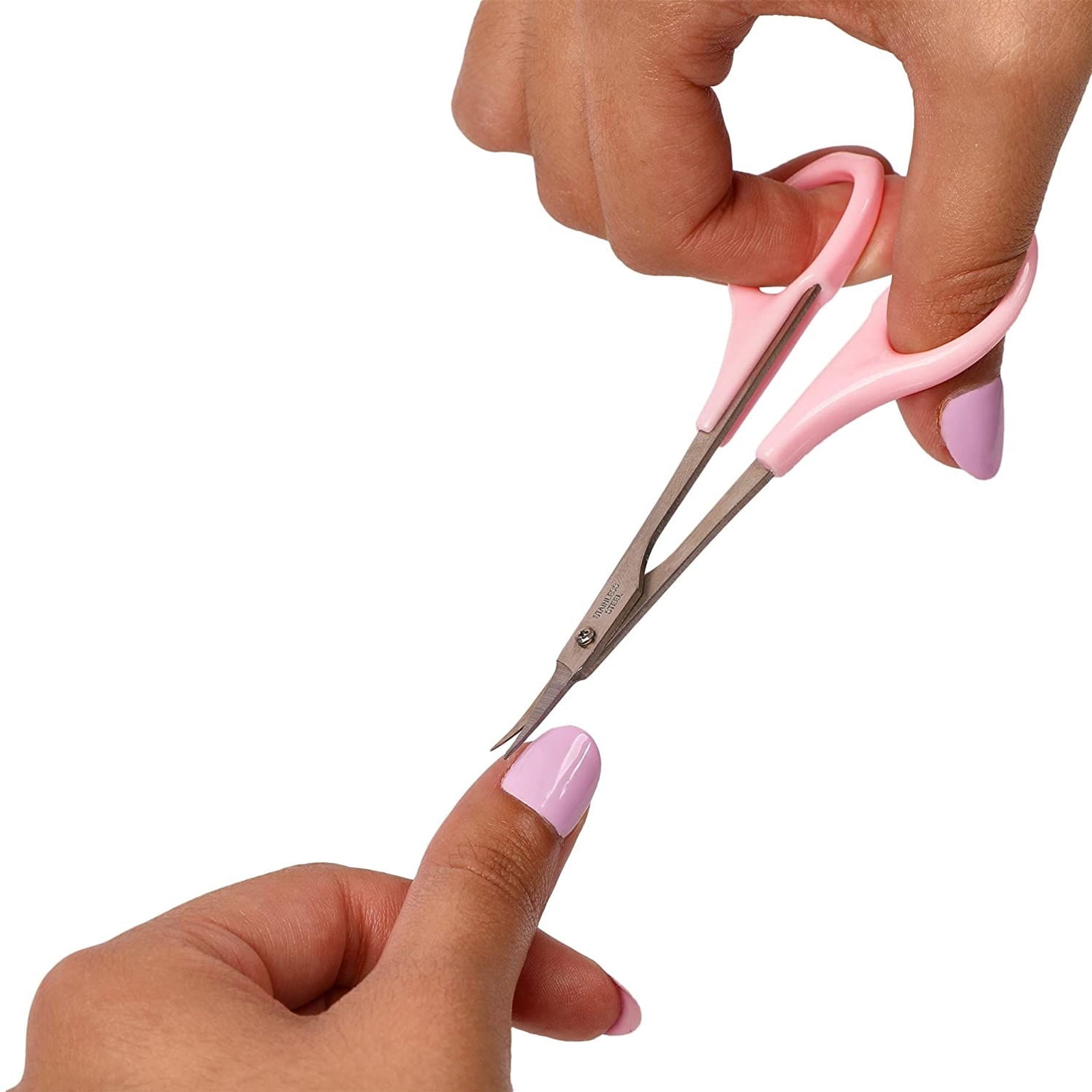 CRUZE Nail Scissors - Cuticle Extra Fine Curved Scissors for Manicure,  Eyelashes, Eyebrow, Toenail for Women and Men - Small Beauty Scissors for  Grooming