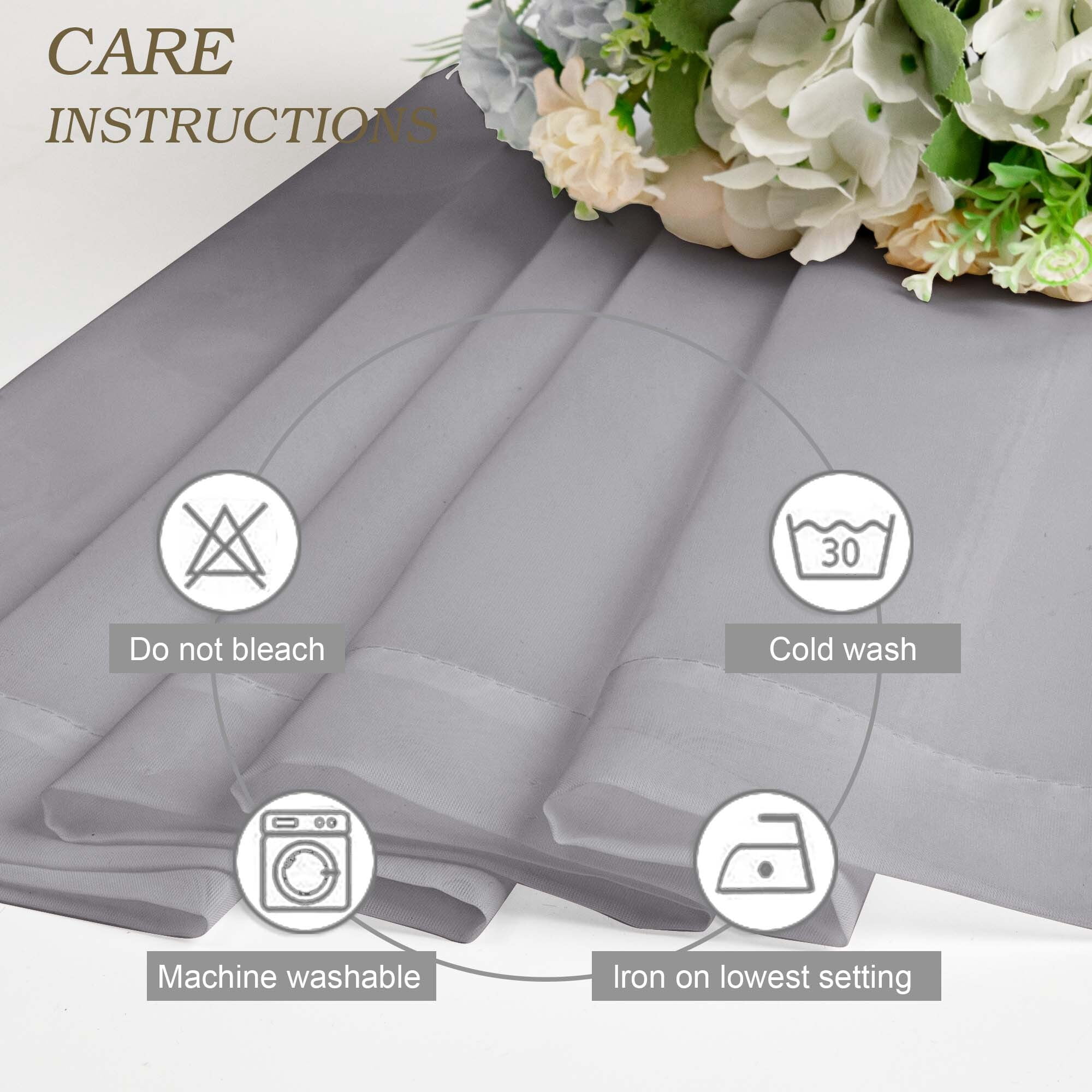 Patin Charcoal Grey Sheer Curtains 24 Inch Length 2 Pcs, Voile Solid Color Short Kitchen Curtain, Breathable Farmhouse Drapes Dual Rod Pockets for Bedroom Cafe Bathroom, Each Panel 42" W x 24" L