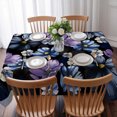 thumbnail image 3 of Blue Flower Table Cloth Waterproof Tablecloths, Purple Floral Vintage Country Watercolor Tablecloth Dining Table Cover for Kitchen Party Tabletop Outdoor, Rectangle Tablecloth 60x84 Inch, 3 of 9