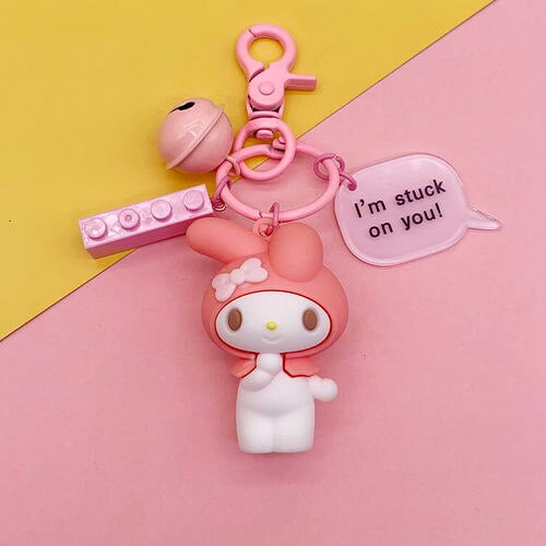 LLavero de dibujos animados Kawaii Hello Kitty My Melody Kuromi Cinnamoroll Purin, colgante creativo DIY, bolso bonito para mujer, regalo YAOSANBAO BAO unisex