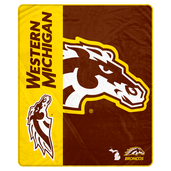 NCAA Western Michigan Broncos 50x60 Inch Ultra Soft Tailgate Throw