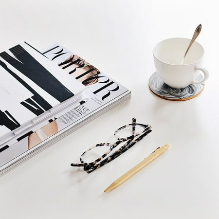 LAMINATED POSTER Eyeglasses Break Pen Coffee Work Magazine Books Poster Print 24 x 36