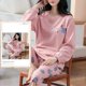 thumbnail image 1 of Pijamas de poliéster con lunares para mujer, ropa de dormir de manga larga, conjuntos de ropa para el hogar, ropa de dormir informal de dibujos animados, talla 5XL, primavera y otoño, 1 of 4