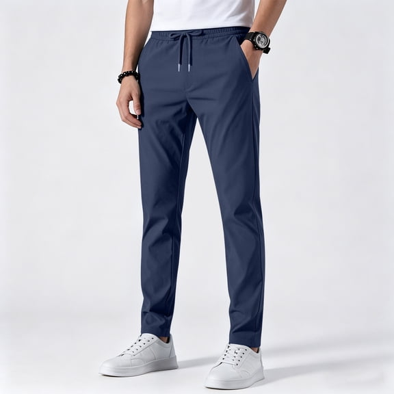 Homeyce Lightweight Men's Sport Sweatpants Standard Fit Moisture Wicking Comfortable Athletic Pants for Men,Blue 2XL