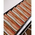thumbnail image 3 of Burnt Orange Coastal Stair Treads for Wooden Steps Indoor Runner Rug Carpet, Summer Beach Nautical Abstract Art 4 Pieces Peel and Stick Staircase Step Treads Covers Washable Throw Door Mats, 30"x8", 3 of 5