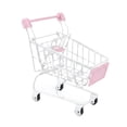 thumbnail image 2 of Carrito de compras de juguete, carrito de supermercado pequeño para niños de 3 años en adelante, juguetes de almacenamiento. Blanco, 2 of 9