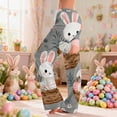 thumbnail image 5 of Fgvctg Easter Pajama Pants for Women Loose Wide Leg Sleepwear Pajama Pant Loungewear Bunny Print High Waisted Pj Easter Eggs Spring Fall Drawstring Lounge Pants with Pockets Light Brown M, 5 of 5