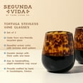thumbnail image 3 of Segunda Vida Tortuga Stemless Wine Glasses, Made in Mexico, 13oz Set of 2, 3 of 8
