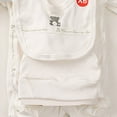 thumbnail image 3 of Ketyyh-chn99 0-3 Months Baby Boy Clothes Newborn Baby Layette Gift Set for Baby Boys 2 Short-Sleeved Jumpsuits+Long-Sleeved Jumpsuit+Pants+Bib+Hat 6PCS Size for 6-9 Months,White, 3 of 5