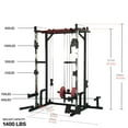 1400LBS Capacity Power Cage Rack, Professional Home Gym Equipment with