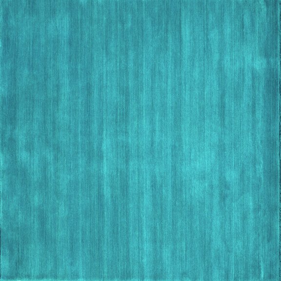 Ahgly Company Indoor Square Abstract Turquoise Blue Contemporary Area Rugs, 3' Square