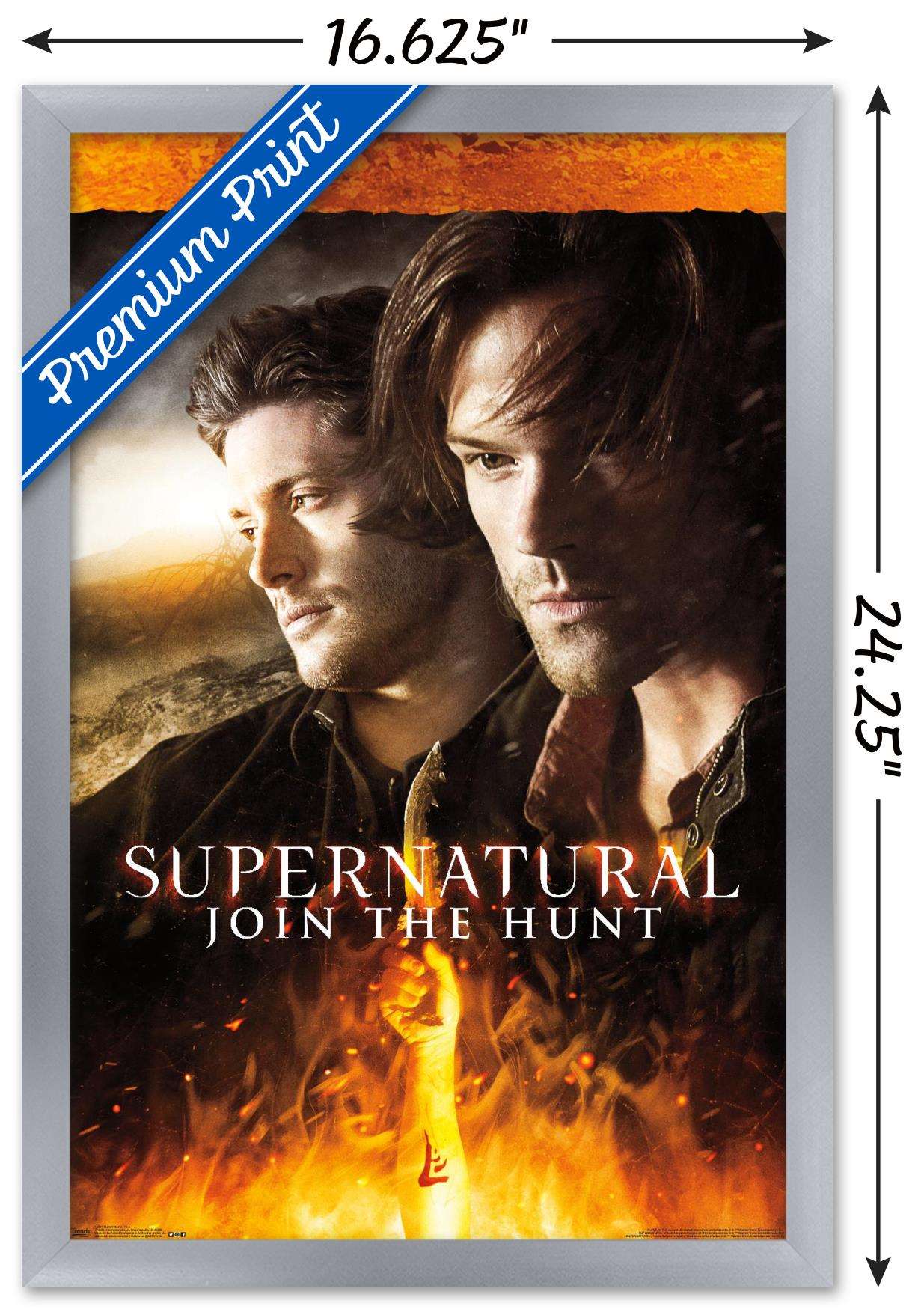 Supernatural - Fire Wall Poster, 14.725" x 22.375", Framed