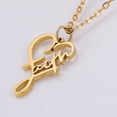 thumbnail image 3 of EUEAVAN Gold Love Letter Pendant Necklace Stainless Steel Jewelry, 3 of 7
