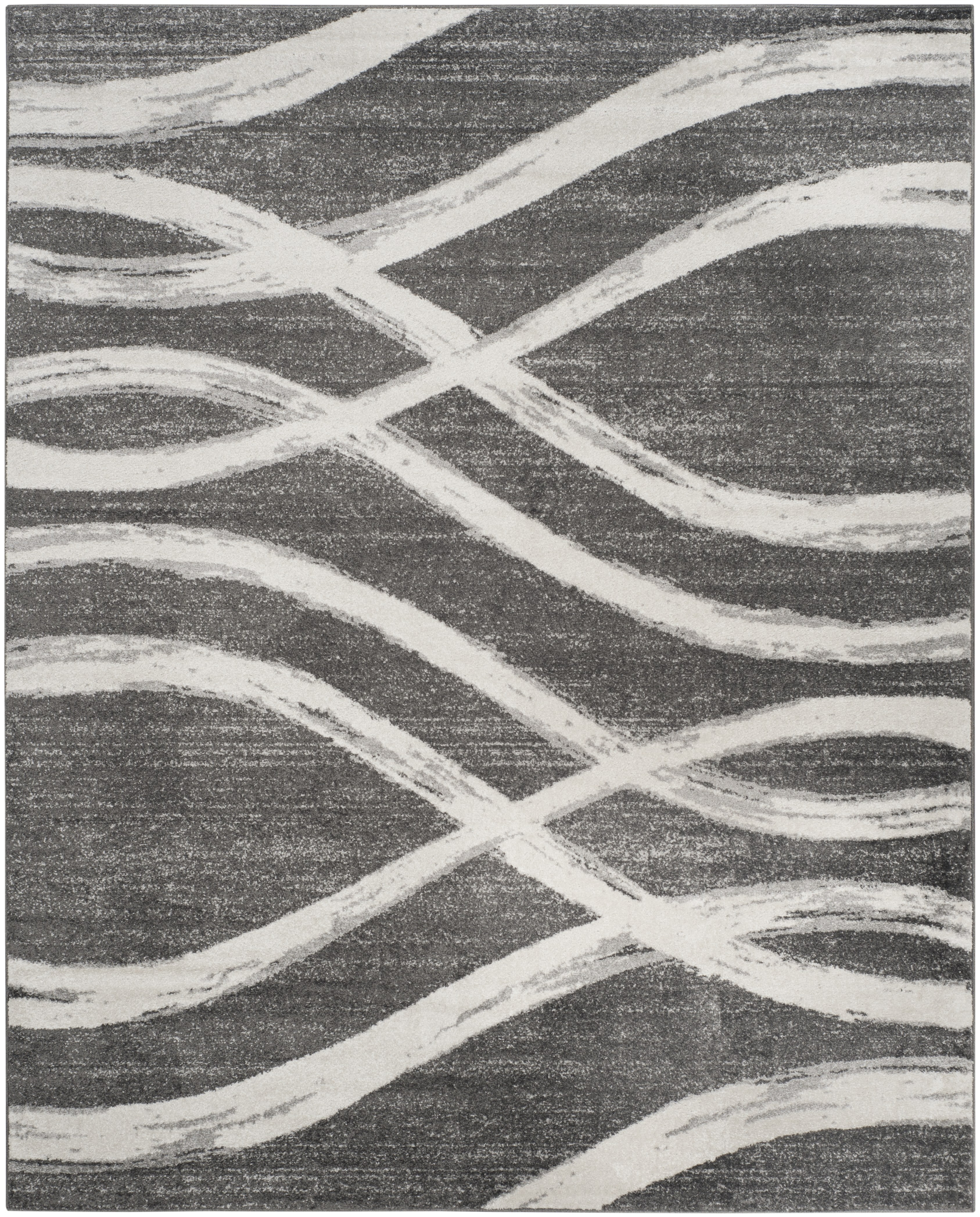Safavieh Adirondack Isidor Geometric Swirls Area Rug, Charcoal/Ivory, 9' x 12'