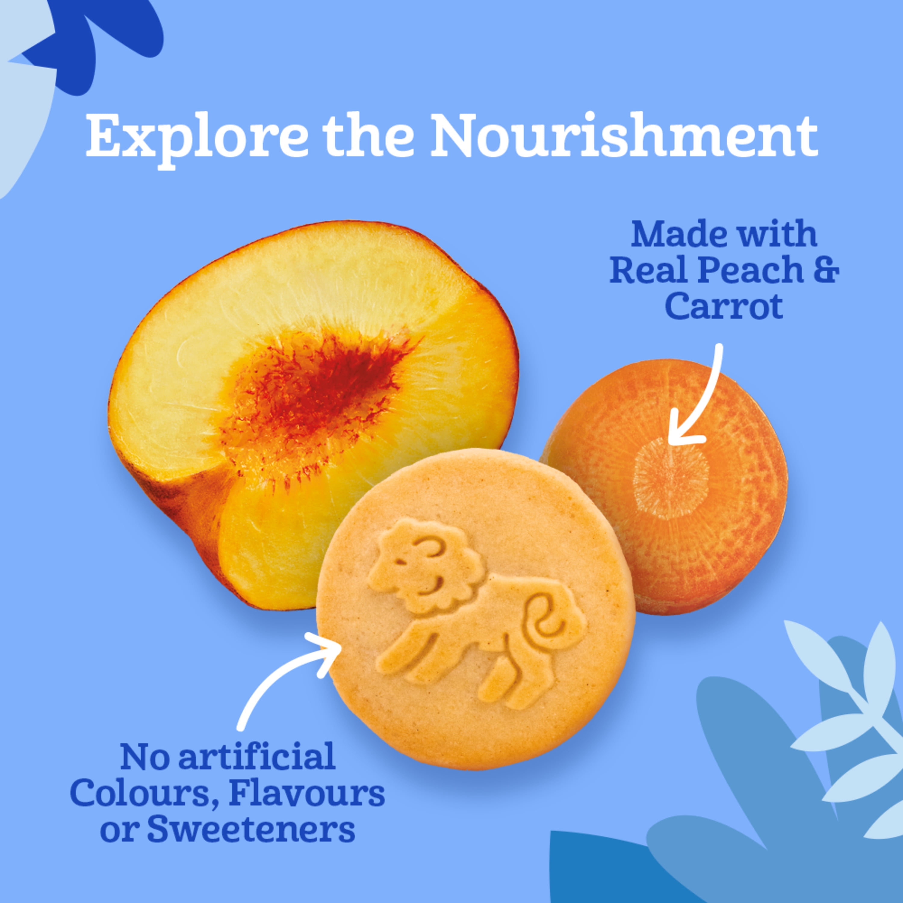 GERBER Lil' Explorers Peach Carrot Biscuits, 12 Months & Up, Made With Real Peach and Carrot