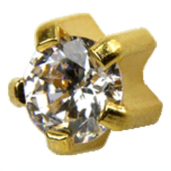 Studex Gold Ear Studs Mini Birthstar In 5 Point Setting April