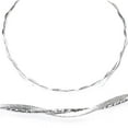 thumbnail image 1 of 14K White Gold Womens Sparkly Twist Necklace 16" Italian Gold, 1 of 1