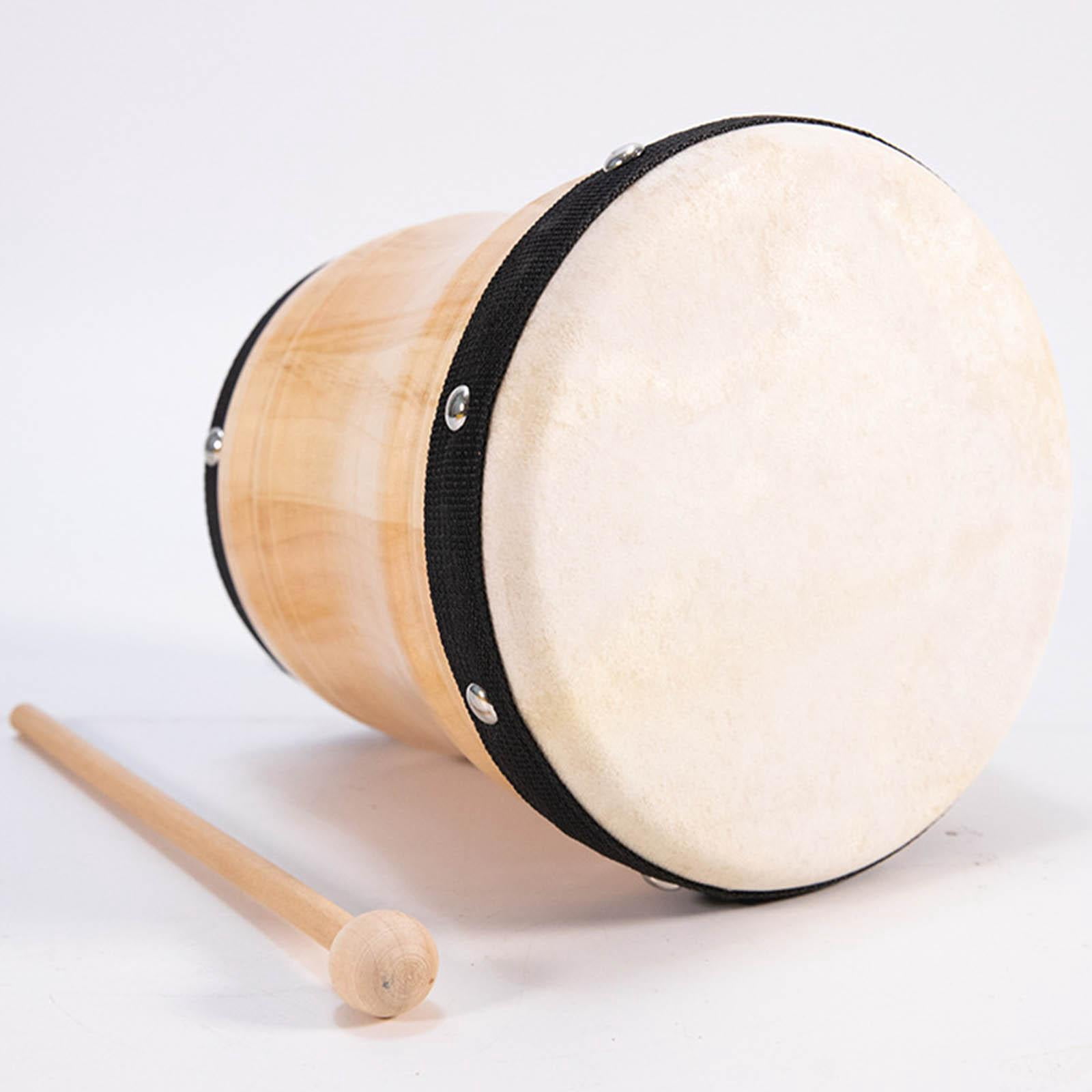 Wood s Drum 15x15cm Wood Painted Drum Percussion Instruments Drum Musical Instrument Hand Drum for Kids Adults Beginners