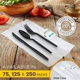 [75 Pack] Fit Meal Prep Prepackaged Plastic Cutlery Set - Spoon, Fork ...