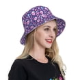 thumbnail image 6 of Xecao mushroom rainbow color Skull Print Men and Women Night Reflective Hat Runner Cap Visor Bucket Hat Boonie Cap, 6 of 6