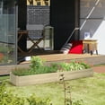 thumbnail image 2 of Outsunny Wooden Raised Garden Bed with 2 Planter Box, Natural, 2 of 10