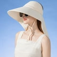 thumbnail image 2 of OUTOLOXIT Summer Women Classic Sun Sports Visor Hat Cap Ladies Sun Hat Upgraded Sunscreen Comfortable Breathable Foldable Storage Beige, 2 of 6