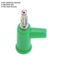 thumbnail image 4 of 10Pcs Solderless Banana Plug ABS Brass Lantern Open Screw Bananas Connectors for Inverters 4mmGreen, 4 of 5