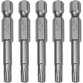 thumbnail image 1 of HUGFEGWE Torx Screwdriver Bits, T25 Magnetic Torx Head Screw Driver Bit, with 1/4 Inch Hex Shank, 50mm Length S2 Steel Screw Driver Kit Tools, for Repair Work, 10 Pcs CJB91-22867, 1 of 8